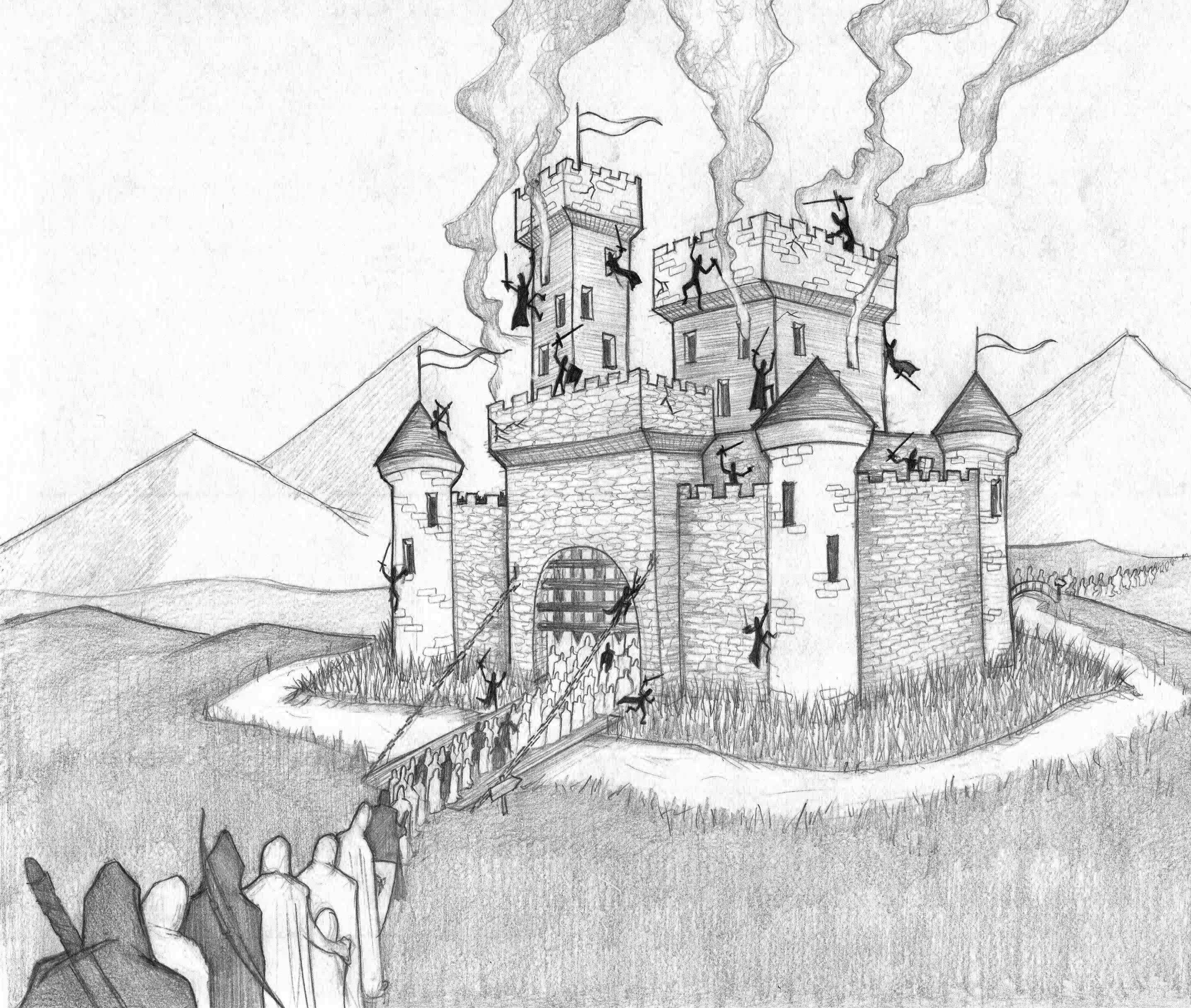 A Castle Being Attacked